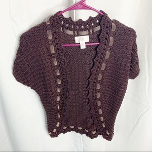 Loft brown knitted cardigan xs